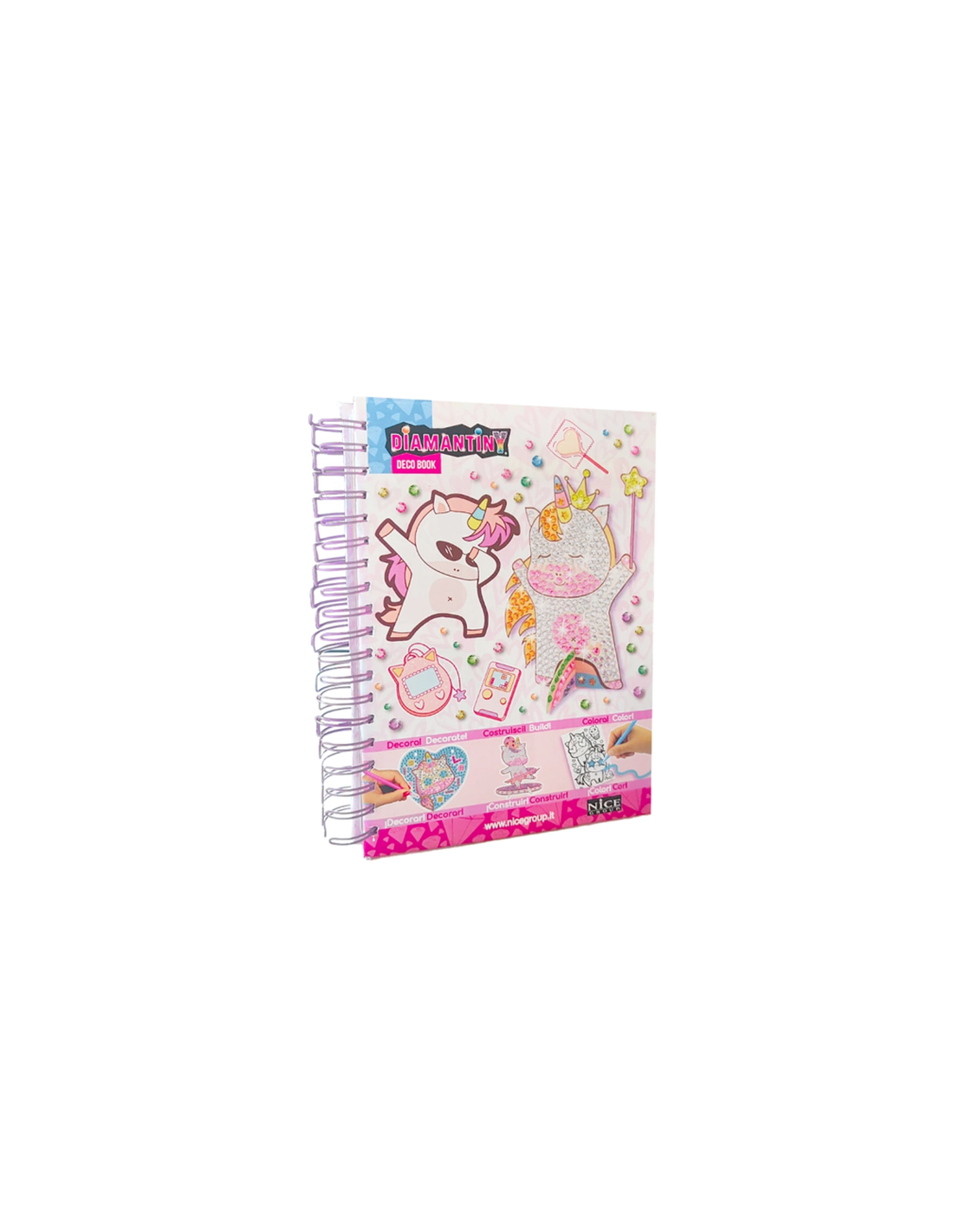 GIOCHI GIRL: vendita online DIAMANTINY Unicorno, dipingi coi numeri, deco book, gemme 3D, album A5, attività creativa, bambin...