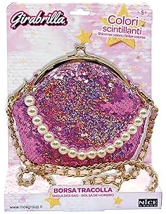Girabrilla Fashion Bag Borsetta Borsellino con Paillettes e Tracolla | Borsetta Colorata per Bambini | Nice Group | shop in casa