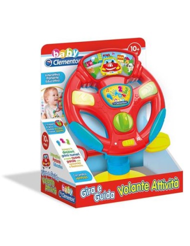 Clementoni - Volante Giocattolo Interattivo per Bambini, Gira e Gui...