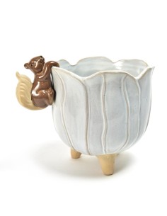 VASO 04607 CERAMICA CON ANIMALETTO 20X21CM su Shop in Casa