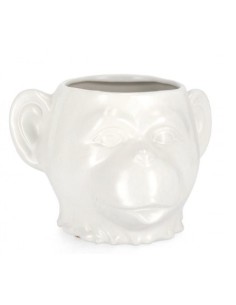 VASI D'ARREDO: vendita online VASO 0143163 JAIDEN SCIMMIA 25X23X17CM BIANCO in offerta