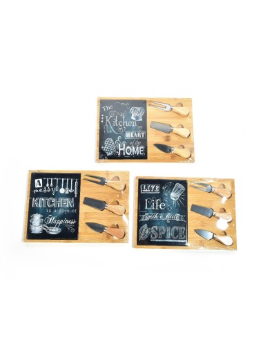 TAGLIERE 18300 BAMBOO CON 3 UTENSILI CUCINA su Shop in Casa