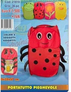 SACCA PORTATUTTO 21810 35X35X57CM PIEGHEVOLE su Shop in Casa