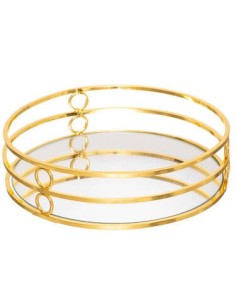 Vassoio Feel Atmosphera Dorato 20 cm shopincasa.it