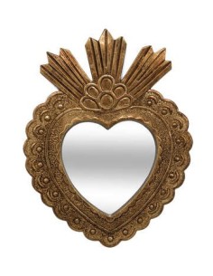 Decorazione a muro Alison cuore dorato 20x28 cm Atmosphera | shopincasa.it