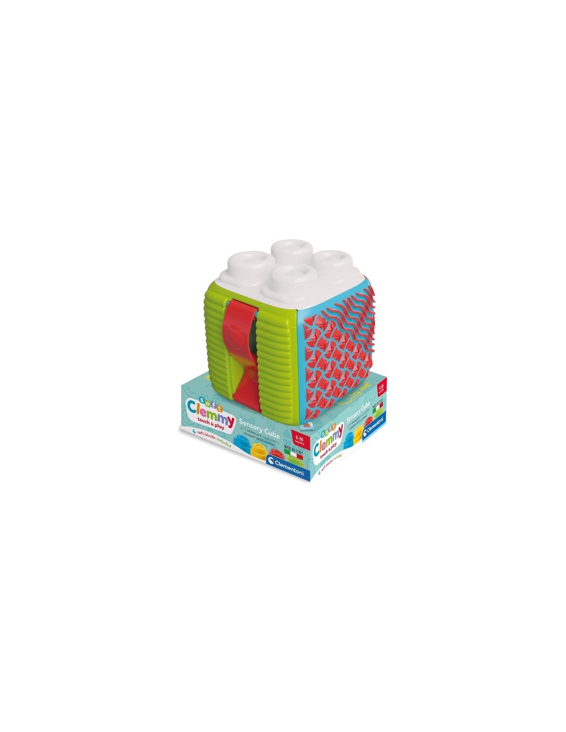 INFANZIA: vendita online CLEMMY CUBO SENSORIALE, COSTRUZIONI, SENSORIALI, GIOCO EDUCATIVO, 6 MESI+, 20X20X20 CM in offerta