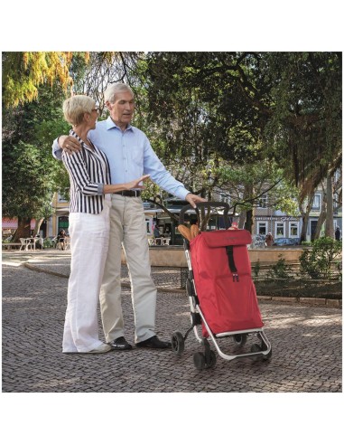 CARRELLI SPESA: vendita online Foppapedretti Help Carrello Spesa, Corallo, Leggero e Chiudibile, Borsa Capiente 39,5 L, Manig...