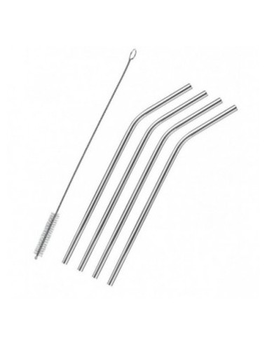 SET 4 CANNUCCE INOX 308866 CON SPAZZOLINO