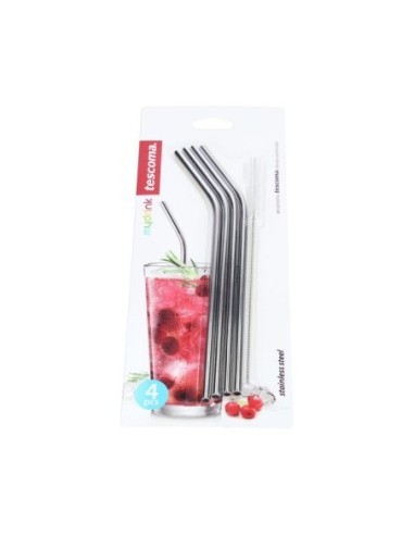 SET 4 CANNUCCE INOX 308866 CON SPAZZOLINO