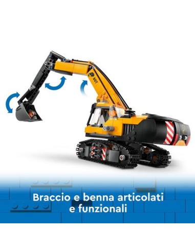 GIOCATTOLO PUBBLICIZZATO: vendita online CITY 60420 ESCAVATORE DA CANTIERE in offerta