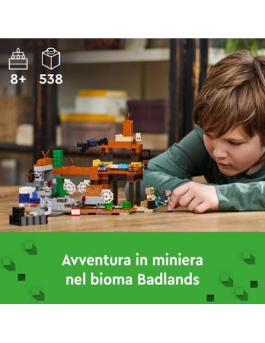GIOCATTOLO PUBBLICIZZATO: vendita online MINECRAFT 21263 MINIERA DELLE BADLANDS in offerta