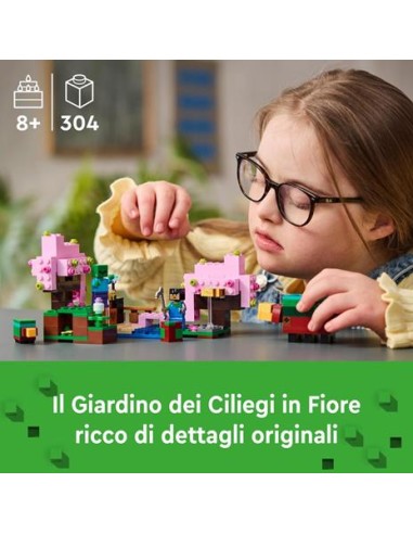 GIOCATTOLO PUBBLICIZZATO: vendita online MINECRAFT 21260 GIARDINO DEL CILIEGIO IN FIORE in offerta
