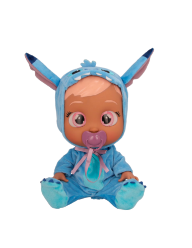 Cry Babies Disney Stitch, bambola con pigiama blu, suoni realistici...