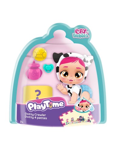 IMC Toys Bambola Bebé Tempo di Gioco 8,5 cm, Spingili e Strisciano,...