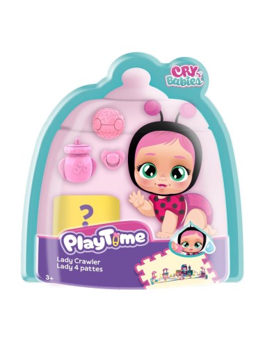 IMC Toys Bambola Bebé Tempo di Gioco 8,5 cm, Spingili e Strisciano,...
