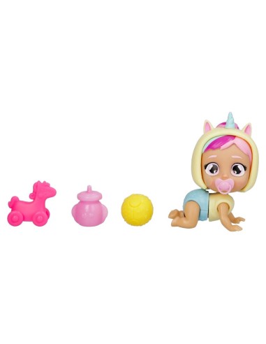 IMC Toys Bambola Bebé Tempo di Gioco 8,5 cm, Spingili e Strisciano,...