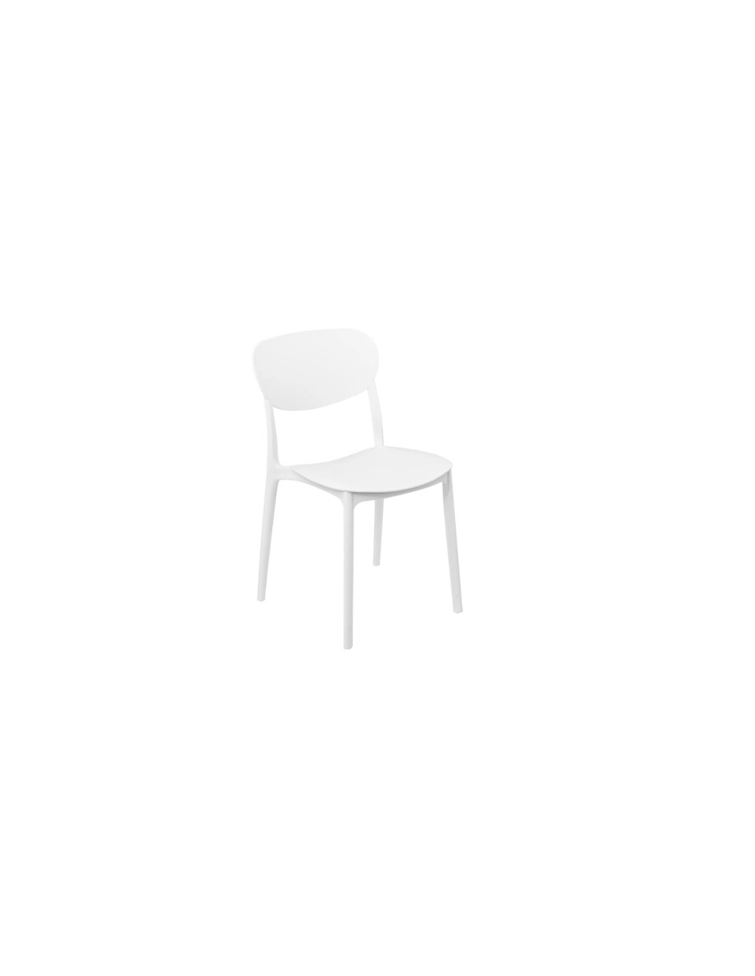 SEDIA 193556B PLASTICA BIANCA IMPILABILE su Shop in Casa