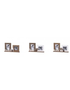 Decorazione MDF con 2 portafoto Family, Home & Love 38 x 6 x H 22 cm | shopincasa.it