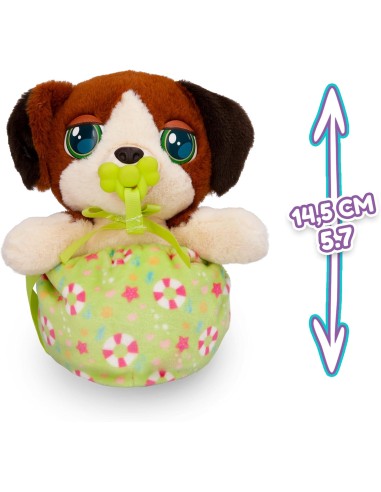 Baby Paws, mini cuccioli Beagle peluche interattivi, borsetta da po...