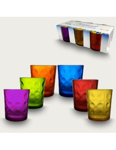 BICCHIERI ACQUA VINO BIBITA: vendita online SET 6 BICCHIERI 57966 BOLLE COLOR 26,5CL in offerta