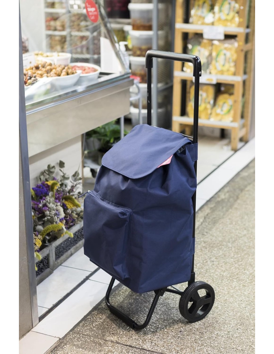 CARRELLI SPESA: vendita online Gimi Carrello Spesa Argo 42L Blu, pieghevole, telaio acciaio, sacca poliestere, portata 30kg, ...