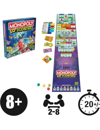 GIOCHI DI SOCIETA'E PUZZLE: vendita online GIOCO F8995 MONOPOLY LO SCONTRO in offerta