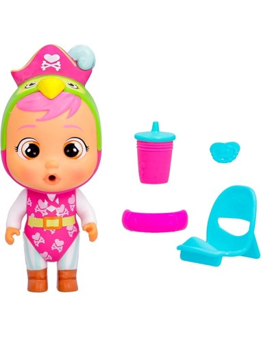 Cry Babies Magic Tears Tropical Beach Babies, Bambola con 4 Accesso...