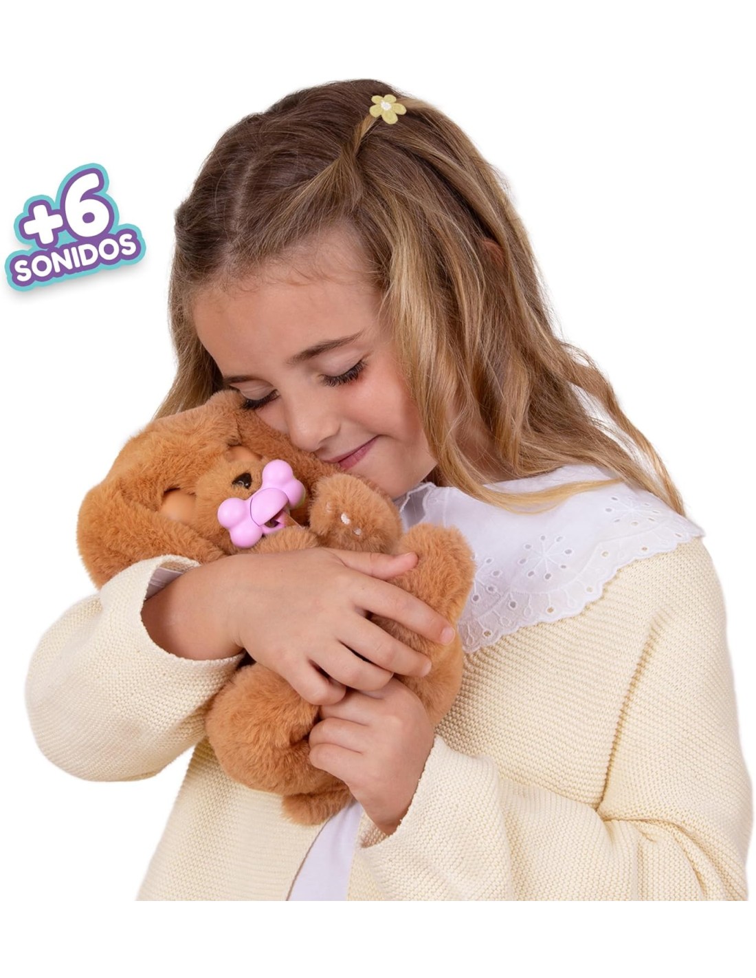 Baby Paws Cocker, Peluche Interattivo con Suoni, Occhi Movibili, Bo...