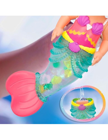 Bloopies Shimmer Mermaids, bambole sirene assortite, ciondoli scint...