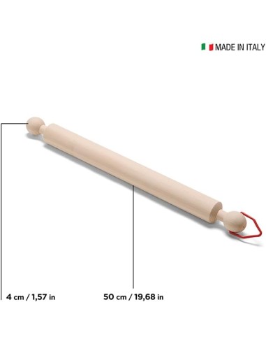 MATTARELLO IN LEGNO CON ANELLO 50 CM DEMOLLI su Shop in Casa
