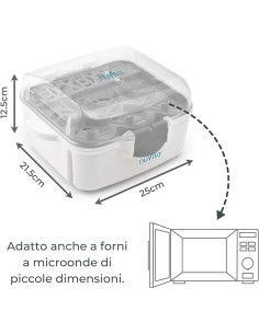 STERILIZZATORI: vendita online Nuvita 1085 Sterilizzatore a Vapore Microonde - Sterilizza 3 Biberon in 2 Minuti - Compatto e ... 2
