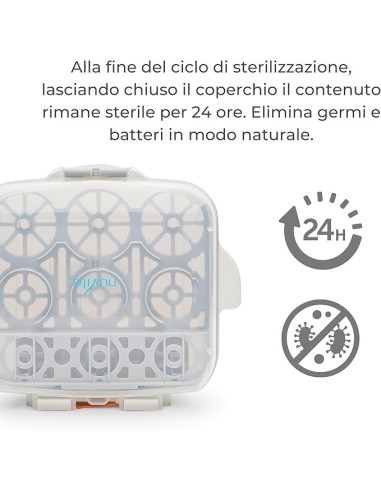 STERILIZZATORI: vendita online Nuvita 1085 Sterilizzatore a Vapore Microonde - Sterilizza 3 Biberon in 2 Minuti - Compatto e ...