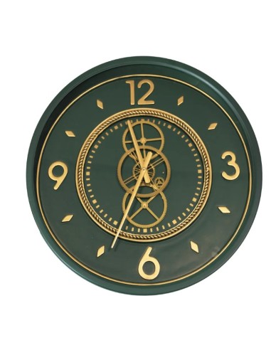 51882 OROLOGIO INGRANAGGI VERDE METAL su Shop in Casa