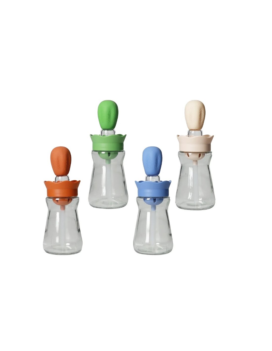 oliera in vetro Brandani con dosatore e pennello colori assortiti | shopincasa.it