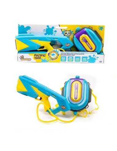 GIOCHI MARE: vendita online PISTOLA AD ACQUA 48CM, CAPACITÀ SERBATOIO 1900 ML, ETÀ CONSIGLIATA +6 ANNI, COLORE AZZURRO E GIAL...