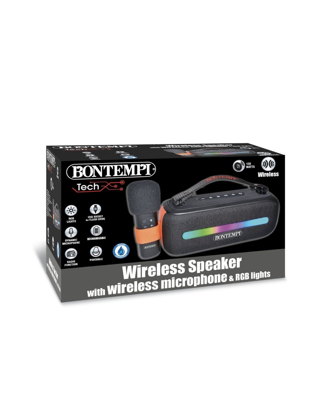 CASSA PORTATILE 491050 WIRELESS CON MICROFONO su Shop in Casa