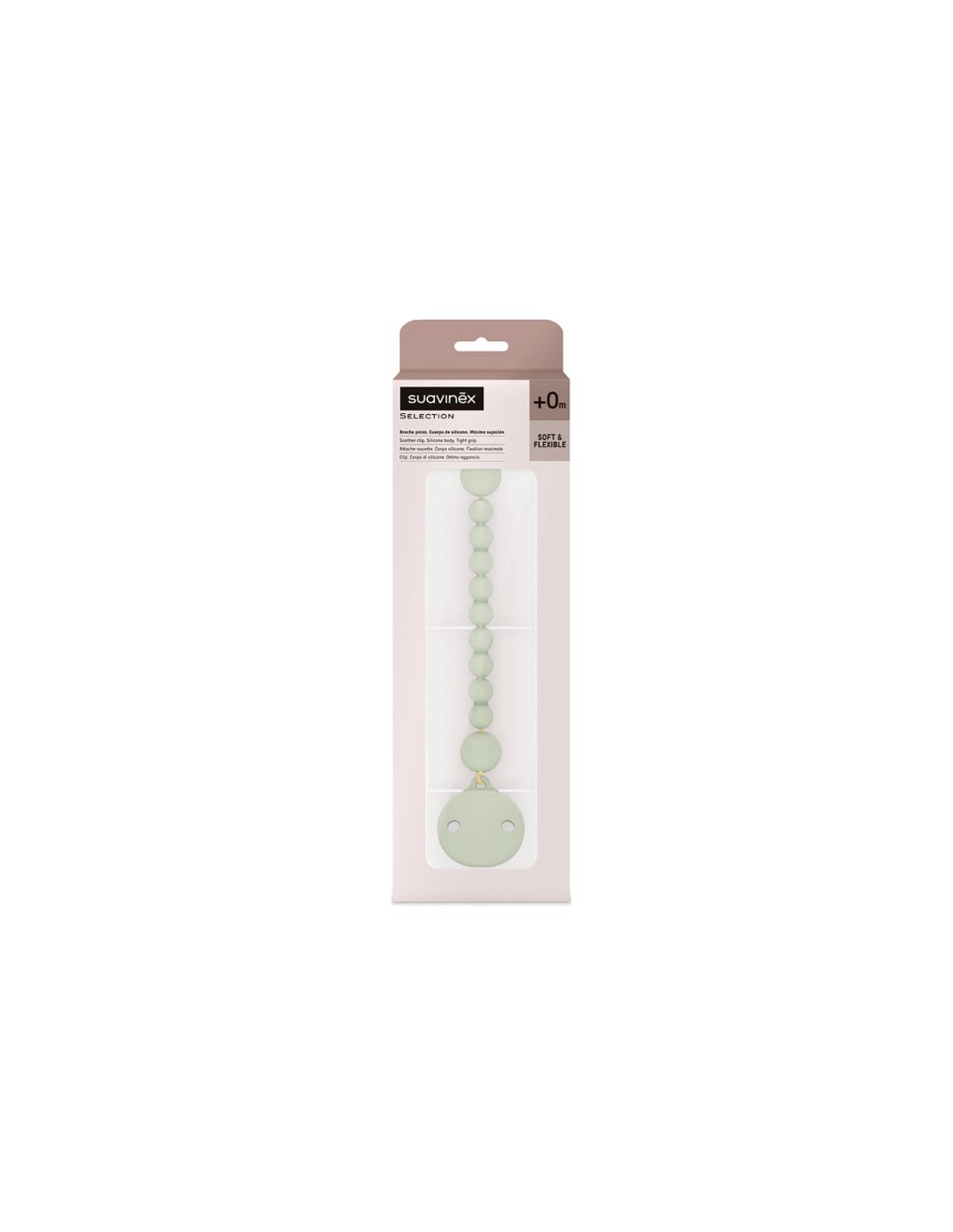 BIBERON - CIUCCETTI - TETTARELLE: vendita online Suavinex portaciuccio in silicone Colour Essence VERDE LAGO in offerta
