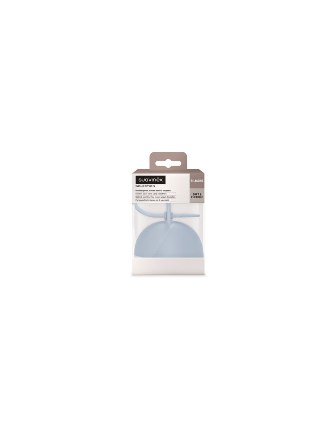 BIBERON - CIUCCETTI - TETTARELLE: vendita online Scatolina Portasucchietto Suavinex Colour Essence Silicone celeste in offerta