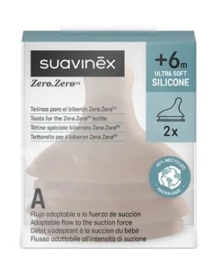 BIBERON - CIUCCETTI - TETTARELLE: vendita online Suavinex ZERØ.ZERØ Tettarella Flusso Adattabile (A) - Colore Deep Nude +6m, ...