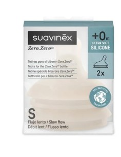 BIBERON - CIUCCETTI - TETTARELLE: vendita online Zero Zero Tettarella Flusso Lento S Light Nude Suavinex 2 Pezzi in offerta