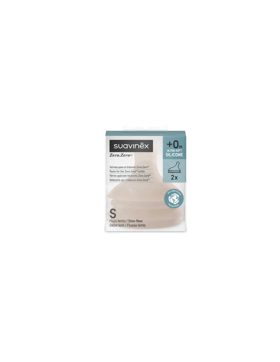 BIBERON - CIUCCETTI - TETTARELLE: vendita online Zero Zero Tettarella Flusso Lento S Medium Nude Suavinex 2 Pezzi 8,82€ 10,37...