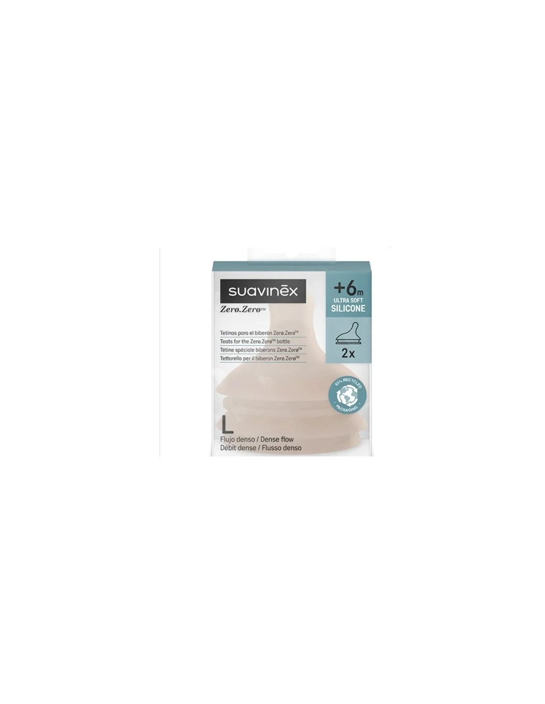 BIBERON - CIUCCETTI - TETTARELLE: vendita online Zero Zero Tettarella Flusso Denso L Medium Nude Suavinex 2 Pezzi in offerta