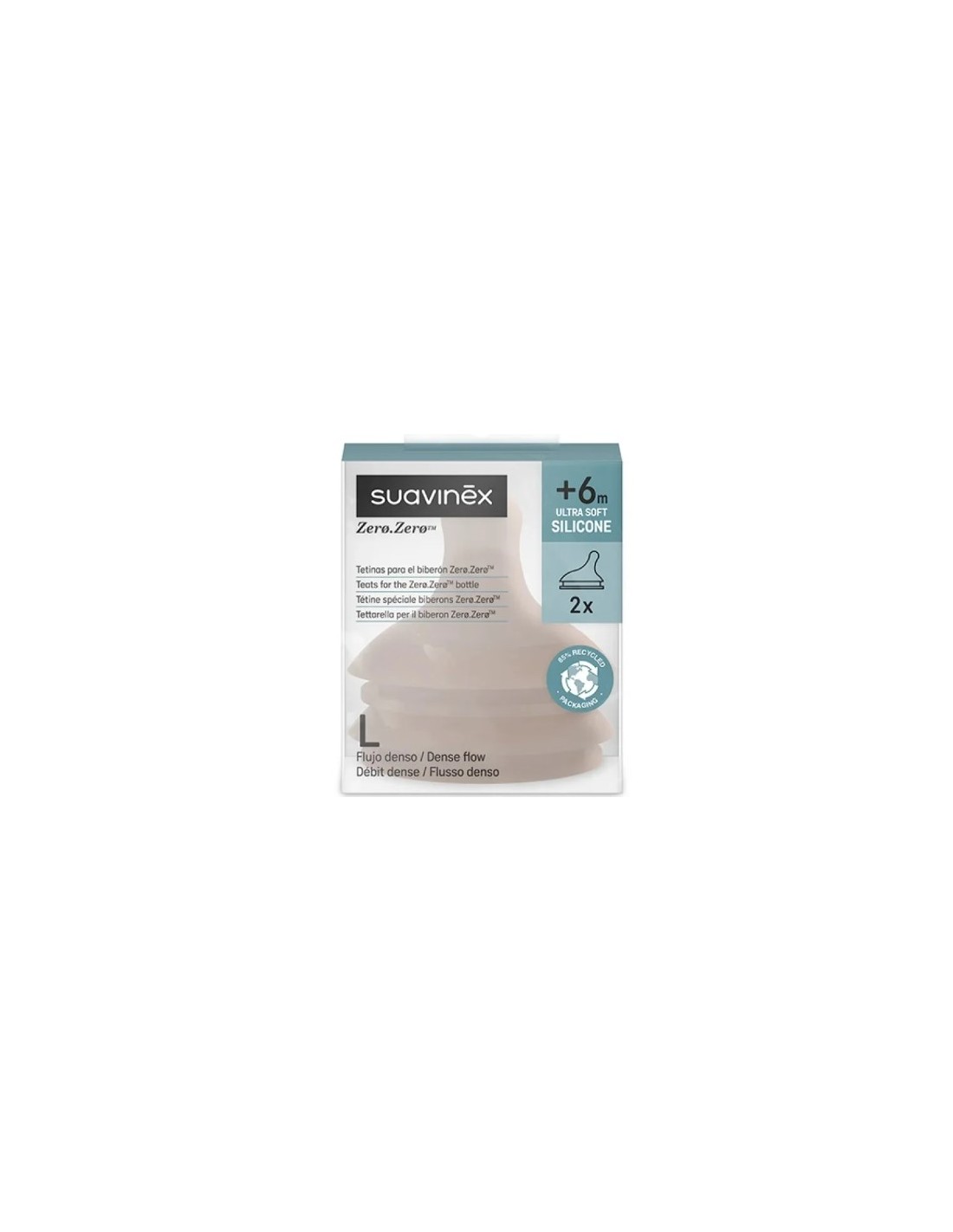 BIBERON - CIUCCETTI - TETTARELLE: vendita online Zero Zero Tettarella Flusso Denso L Deep Nude Suavinex 2 Pezzi in offerta