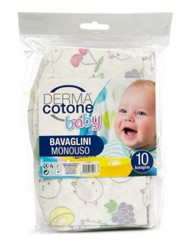 Bavaglini monouso Dermacotone Baby 10 pezzi | shopincasa.it