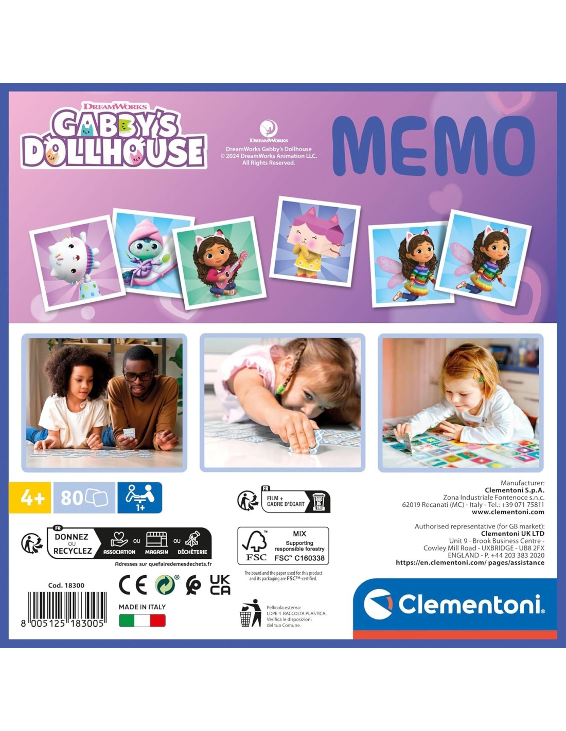 GABBY MEMORY GAME CLEMENTONI su Shop in Casa