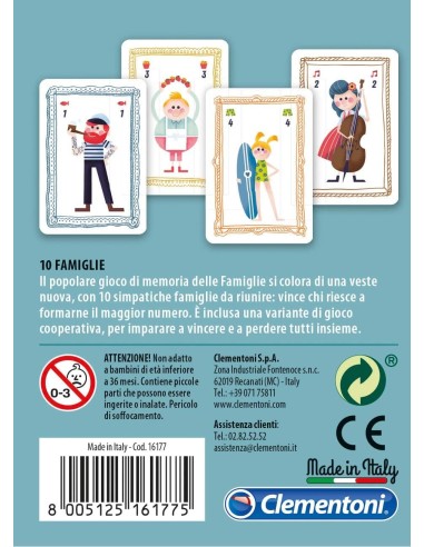 GIOCO CARTE 10 FAMIGLIE CLEMENTONI su Shop in Casa