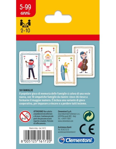 GIOCO CARTE 10 FAMIGLIE CLEMENTONI su Shop in Casa