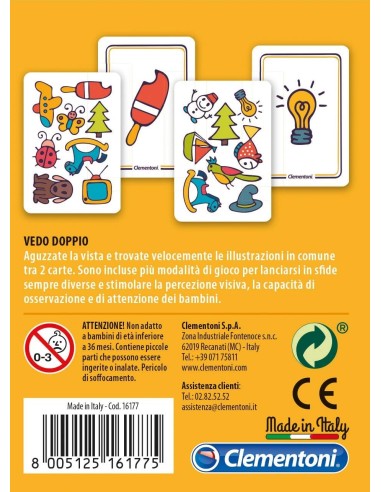 PRESCOLARI: vendita online GIOCO CARTE VEDO DOPPIO CLEMENTONI in offerta