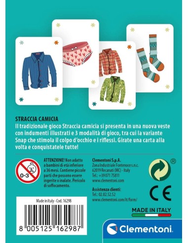 SAPIENTINO STRACCIA CAMICIA CLEMENTONI su Shop in Casa