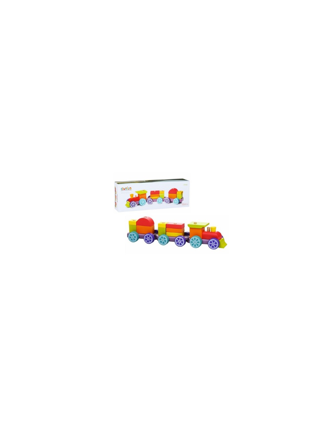 Trenino in legno con forme Cubika gioco educativo | shopincasa.it